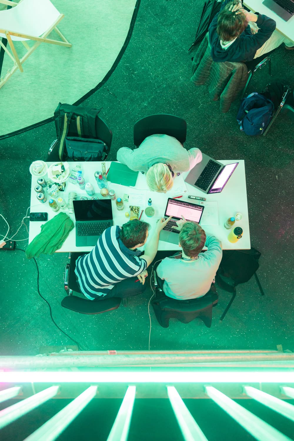 Hackers working together at Road to START Hack