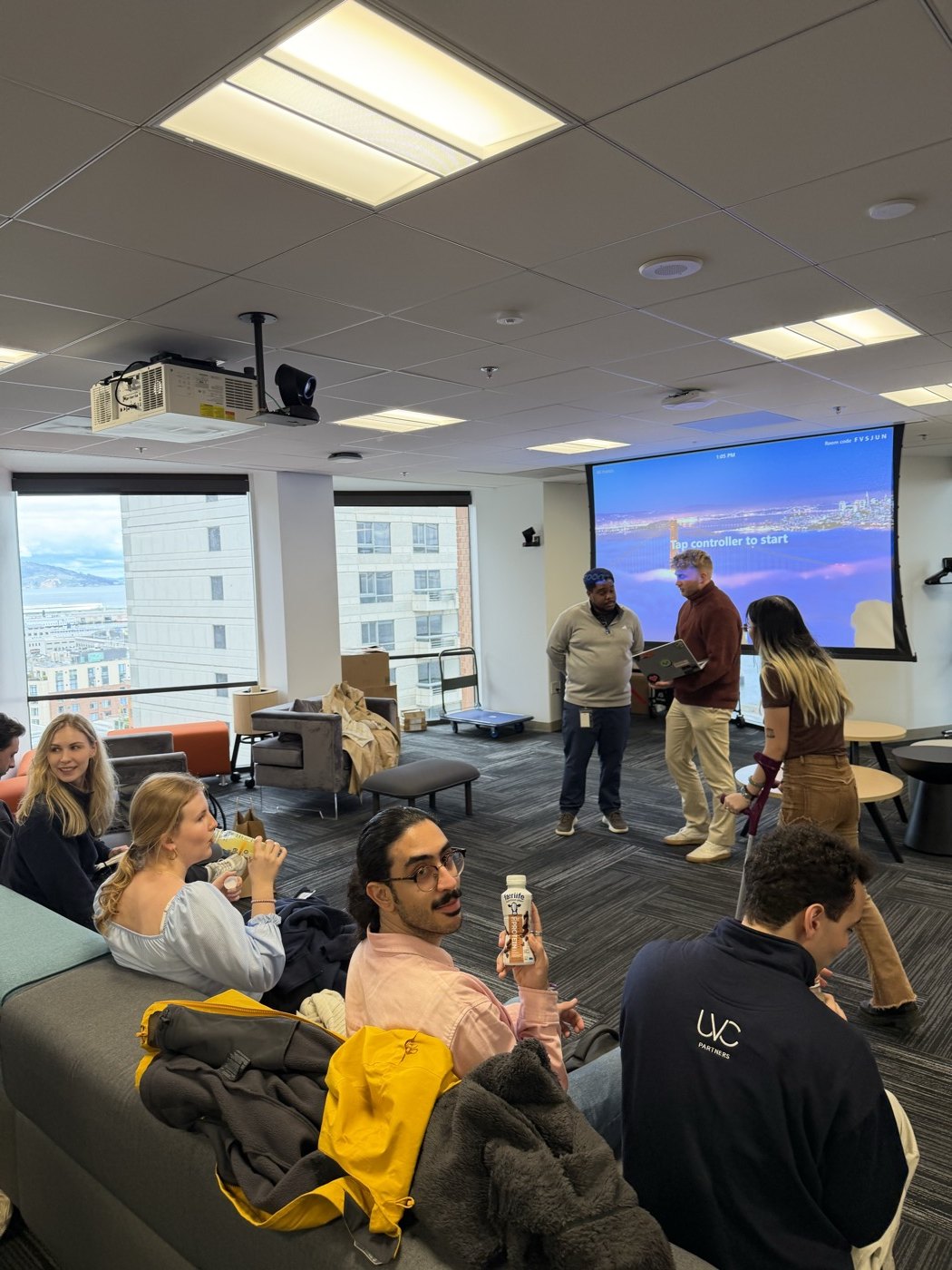 A company visit and conversation