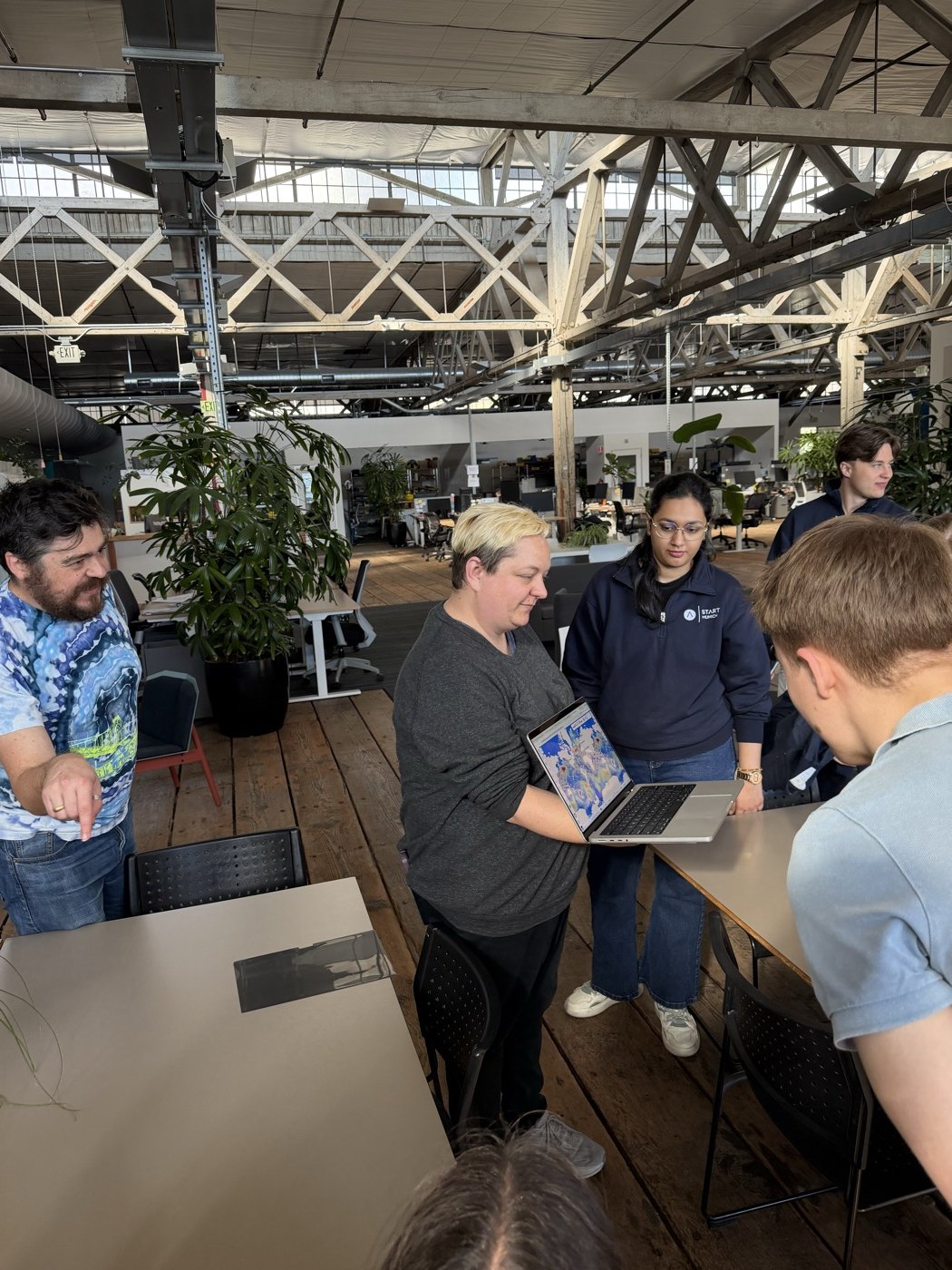 Participants meeting in a shared workspace